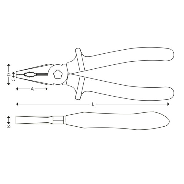 1000 V Universaltang  - 180 mm - Image 2