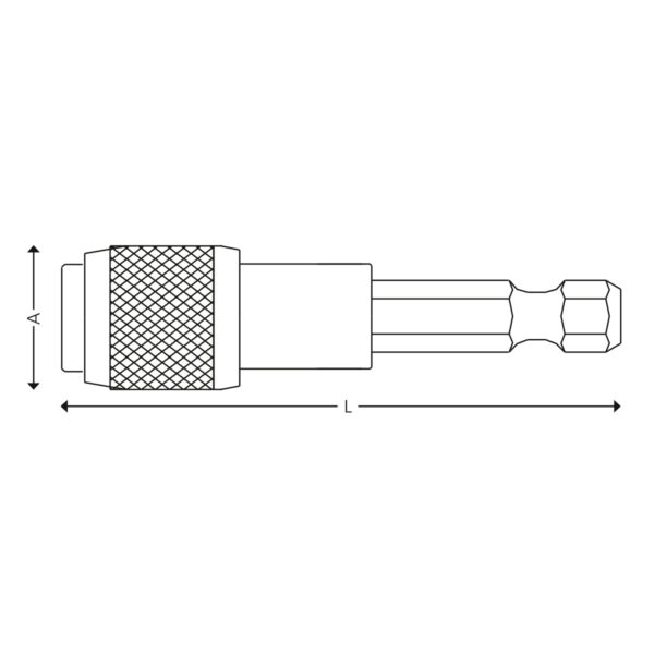 1/4” Quick-release bitsholder -  1/4” x 1/4” - Image 2