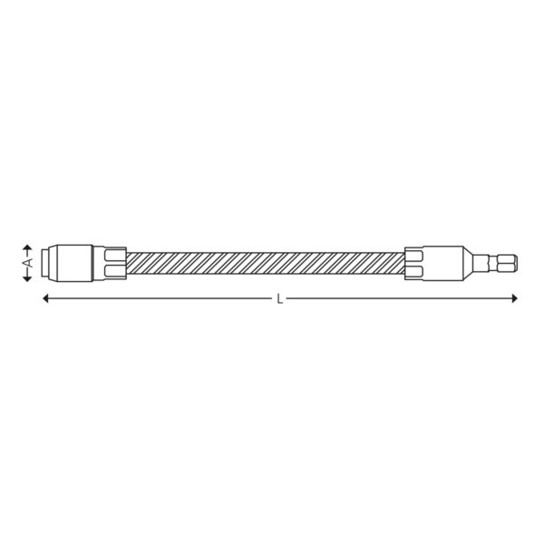 1/4” Fleks. forlænger m. quick-release bitsholder - Image 2