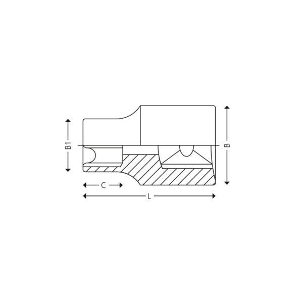 1/2” 12-Kant toppe - mm - Image 2