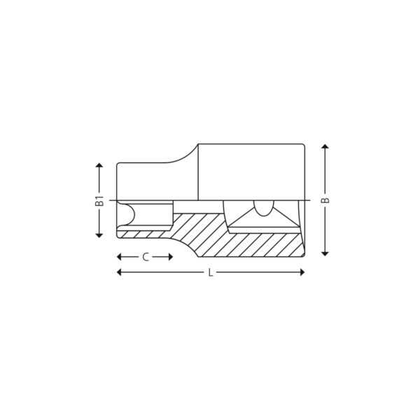 1/4” 12-Kant toppe - mm - Image 2