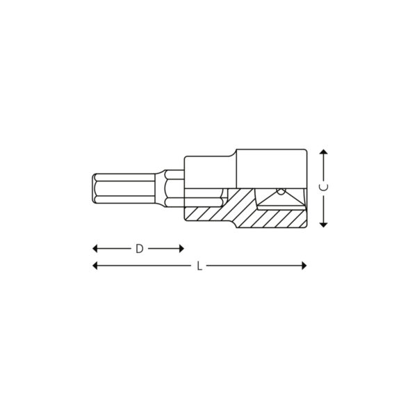 1/2” Bitstoppe for 6-kant skruer - Image 2