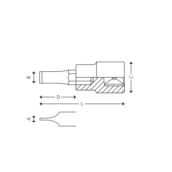 1/2” Bitstoppe for kærvskruer - Image 2