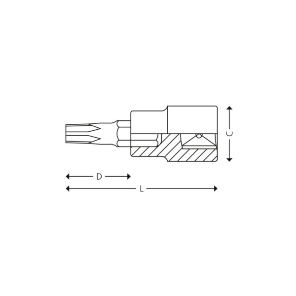 1/4” Bitstoppe for Tamper Resistant® Torx® skruer - Image 2