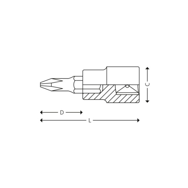 1/4” Bitstoppe for Phillips® skruer - Image 2