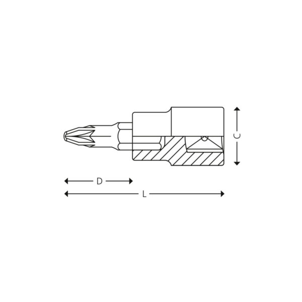 1/4” Bitstoppe for Pozidriv® skruer - Image 2