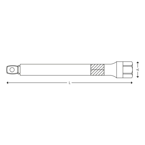 3/8" Forlængere med kuglehoved - Image 2