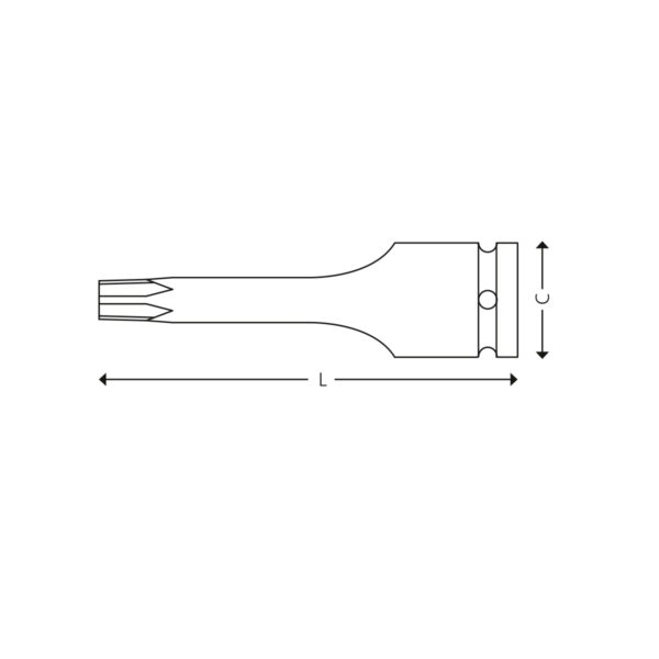 1/2” Slag bitstoppe for Torx® skruer - Image 2
