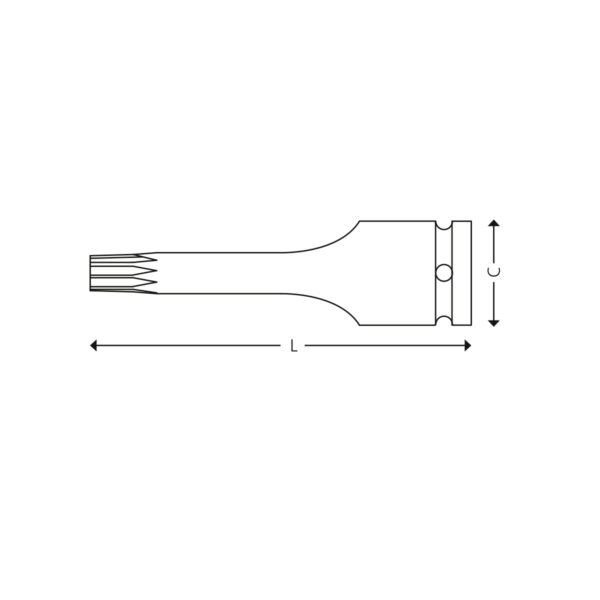 1/2” Slag bitstoppe for XZN® skruer - Image 2