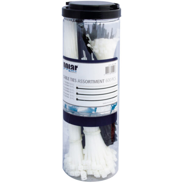 Kabelbinder sortiment - 600 stk.