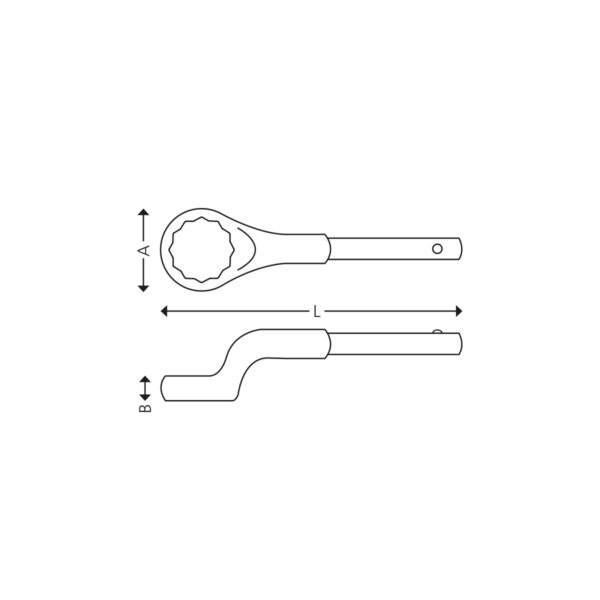 Forkrøppede heavy-duty ringnøgler - Image 2